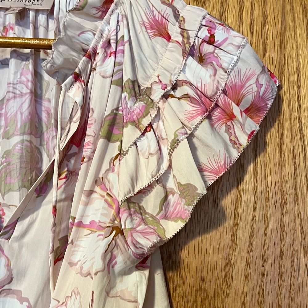 Philosophy Floral Blouse in Pink and Cream - Picture 4 of 12